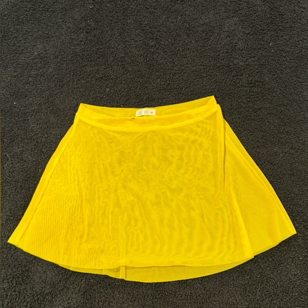 Vibrant Yellow Skater Skirt